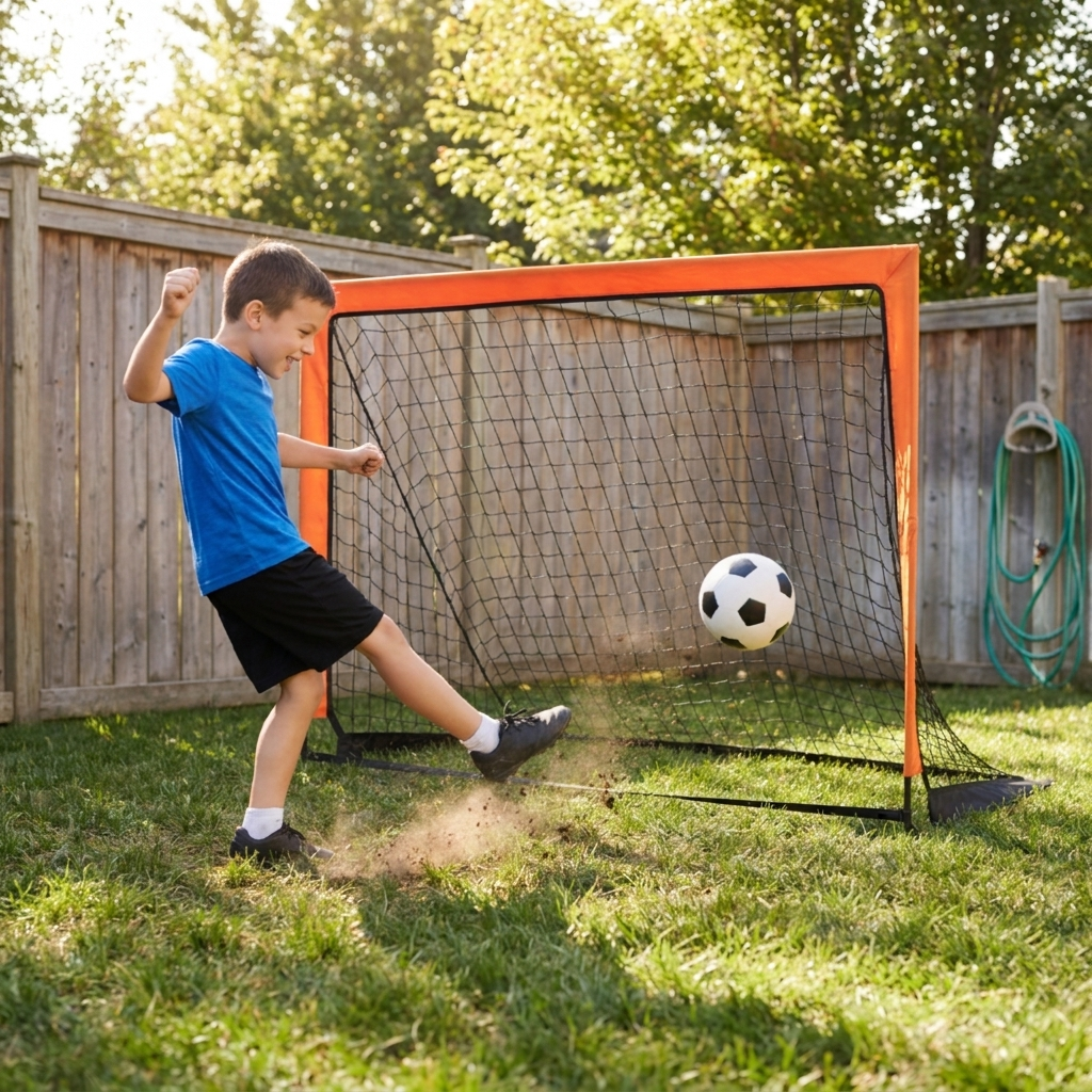 Portable Soccer Net Easy Setup Backyard