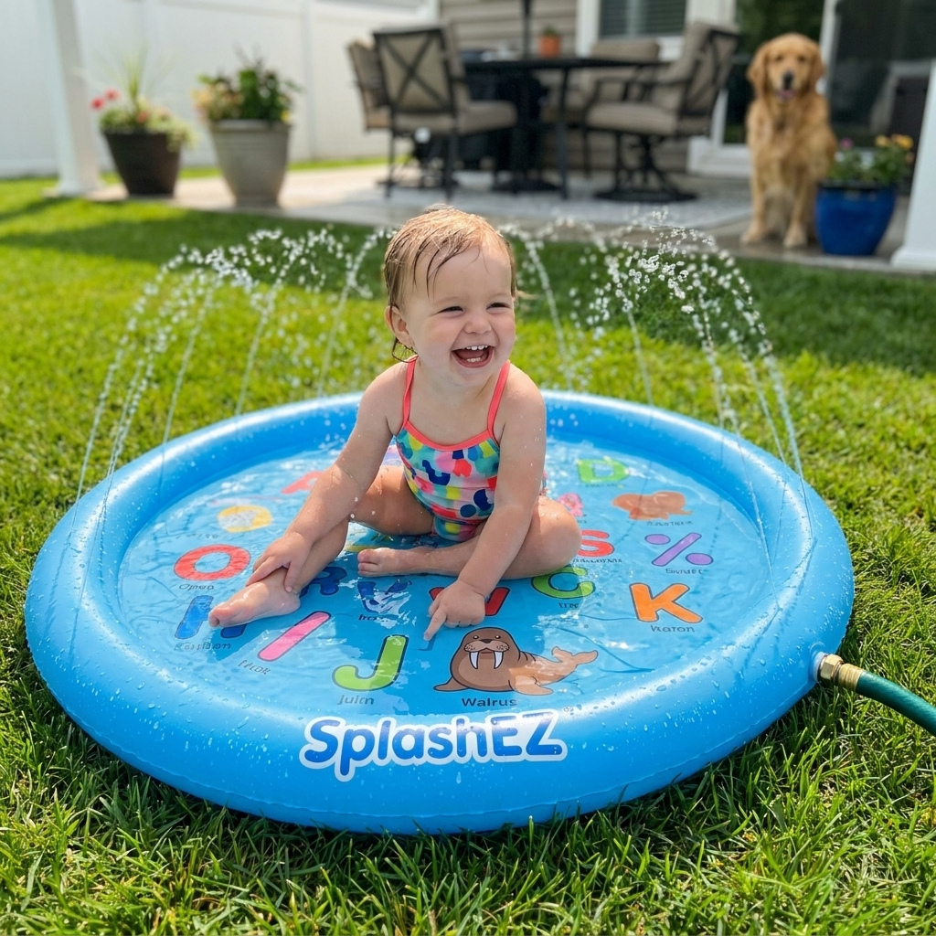 Summer Kids Splash Pad Water Play Mat