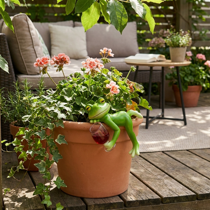 Garden Decor Frog Plant Pot