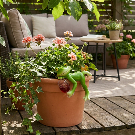 Garden Decor Frog Plant Pot
