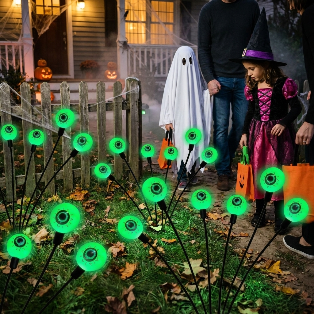Halloween Decoration LED Lights Solar Powered Garden Orbs