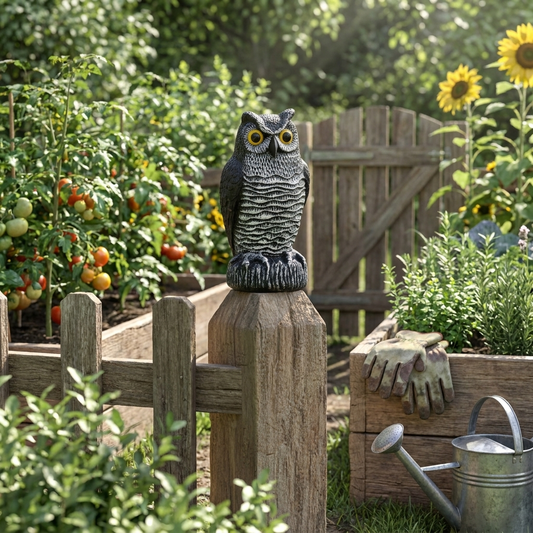 Halloween Decoration Realistic Owl Garden Yard Statue
