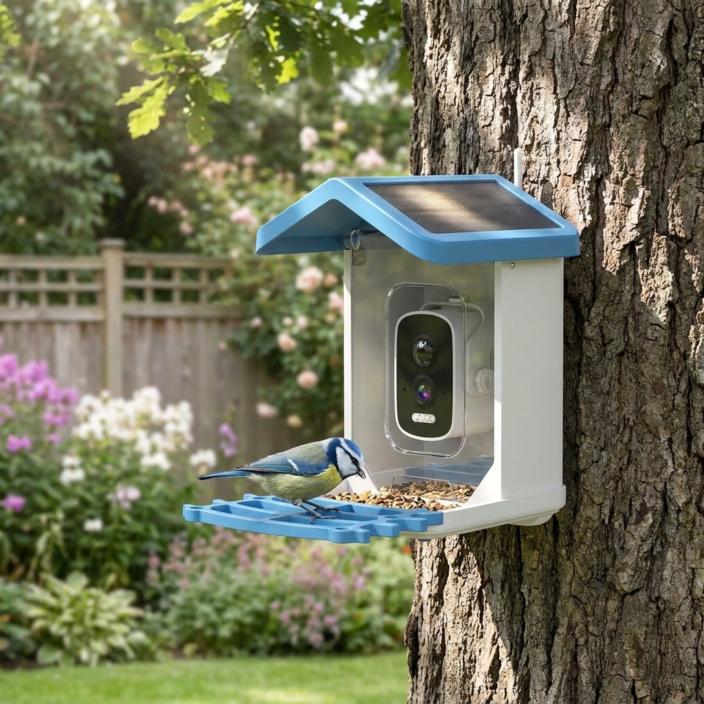 Bird Feeder Camera Outdoor Solar Roof