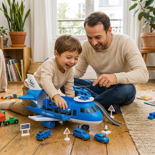 Toy Playset Airplane Vehicle Transport