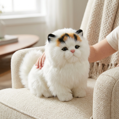 Interactive Electric Plush Kitten Toy with Realistic Sounds and Soft Fur for Kids