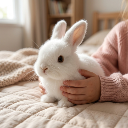 Realistic Rabbit Plush Toy with Lifelike Hopping Movement, Soft Fur and Ear Motion