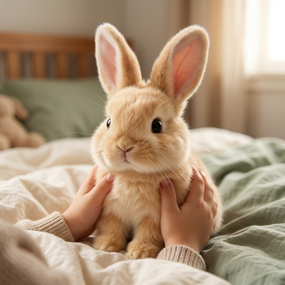 CozyHop Bunny Realistic Hopping Plush Toy with Soft Fur and Lifelike Ear Movement