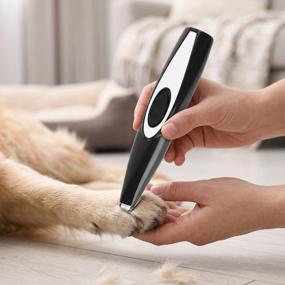 Silent Precision Dog Grooming Trimmer with Ultra-Quiet Motor, Safety Blade and Ergonomic Grip