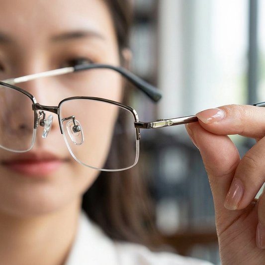 Titanium Progressive Reading Glasses for Distance and Near Vision with Blue Light Filter