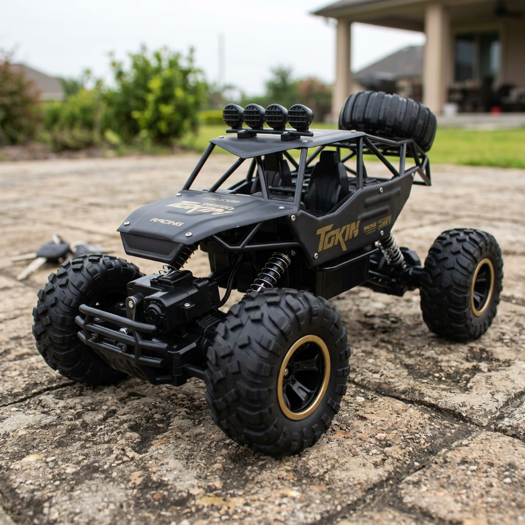 4x4 Rock Crawler Monster Truck RC Car with Shockproof Suspension and 2.4GHz Control