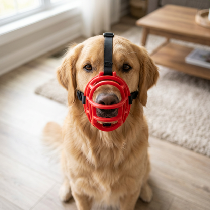 Adjustable Silicone Dog Muzzle with Custom Fit for Small to Large Breed Dogs Daily