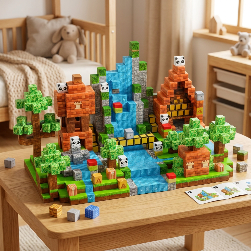Magnetic Building Blocks Creative Toy Set for Kids with 150 Colorful Pieces Included