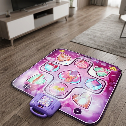 Pink Dance Mat for Kids with Scoring Function and Rhythmic Games, No TV Required