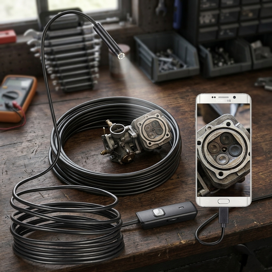 Type-C Borescope Inspection Camera with HD Video, WiFi and Waterproof Probe Design