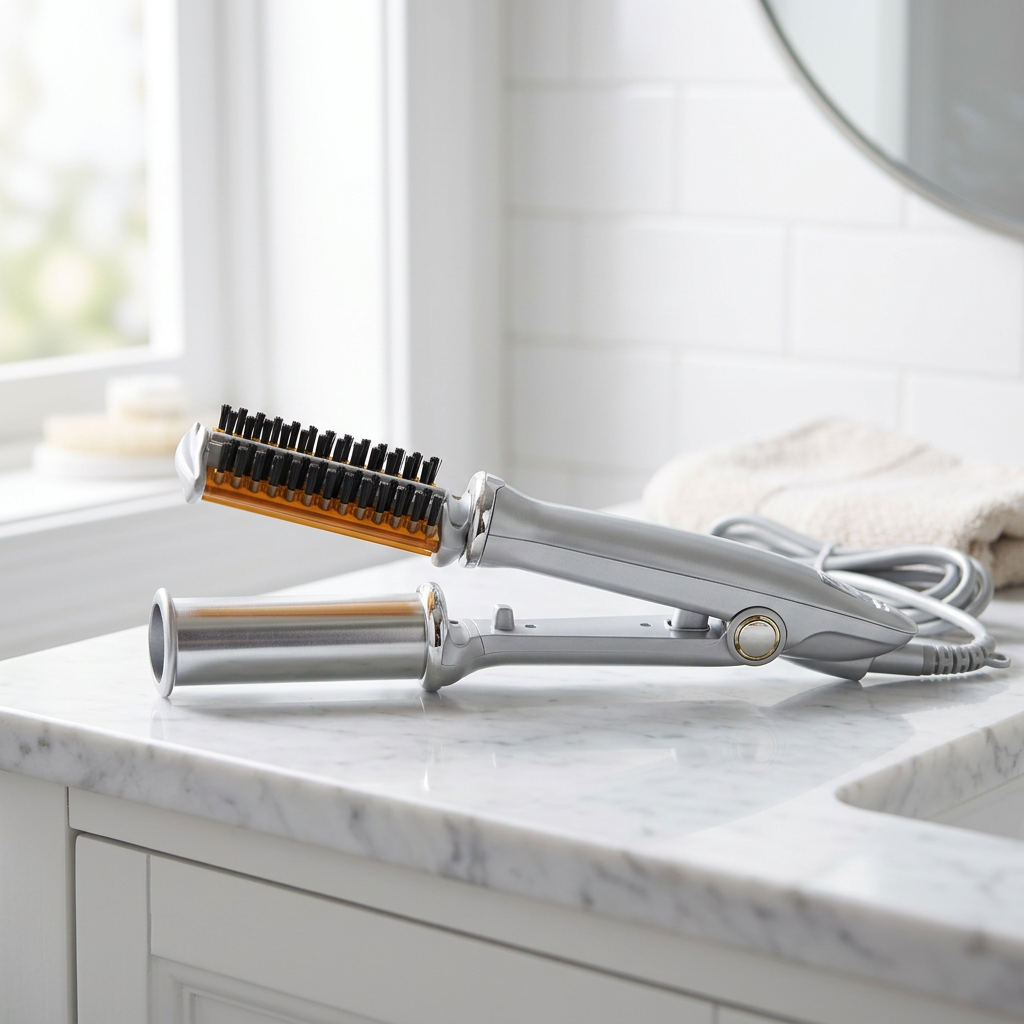 InStyler Rotating Hair Styler, 2-in-1 Curling Iron and Straightener with Ionic Bristles