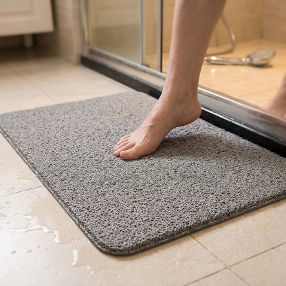 Non-Slip Loofah Bath Mat with Drainage Holes for Safer Showers and Bathroom Floors