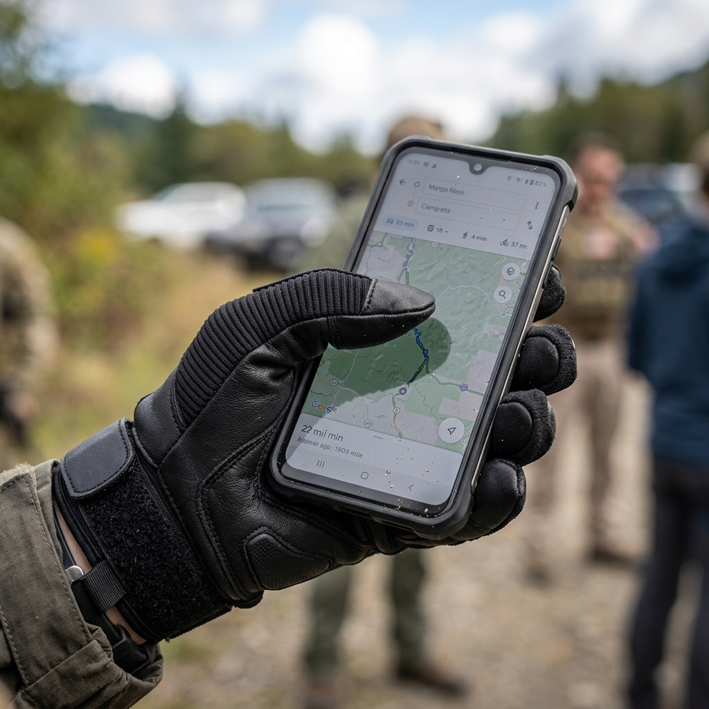 X-Force Tactical Gloves with Touchscreen Fingertips and Impact-Resistant Padding
