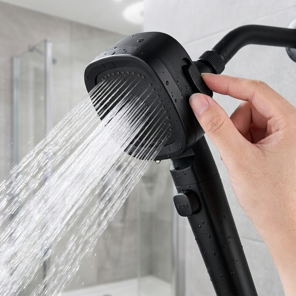 Shower Head with Adjustable High-Pressure Filtration and 3 Selectable Spray Modes