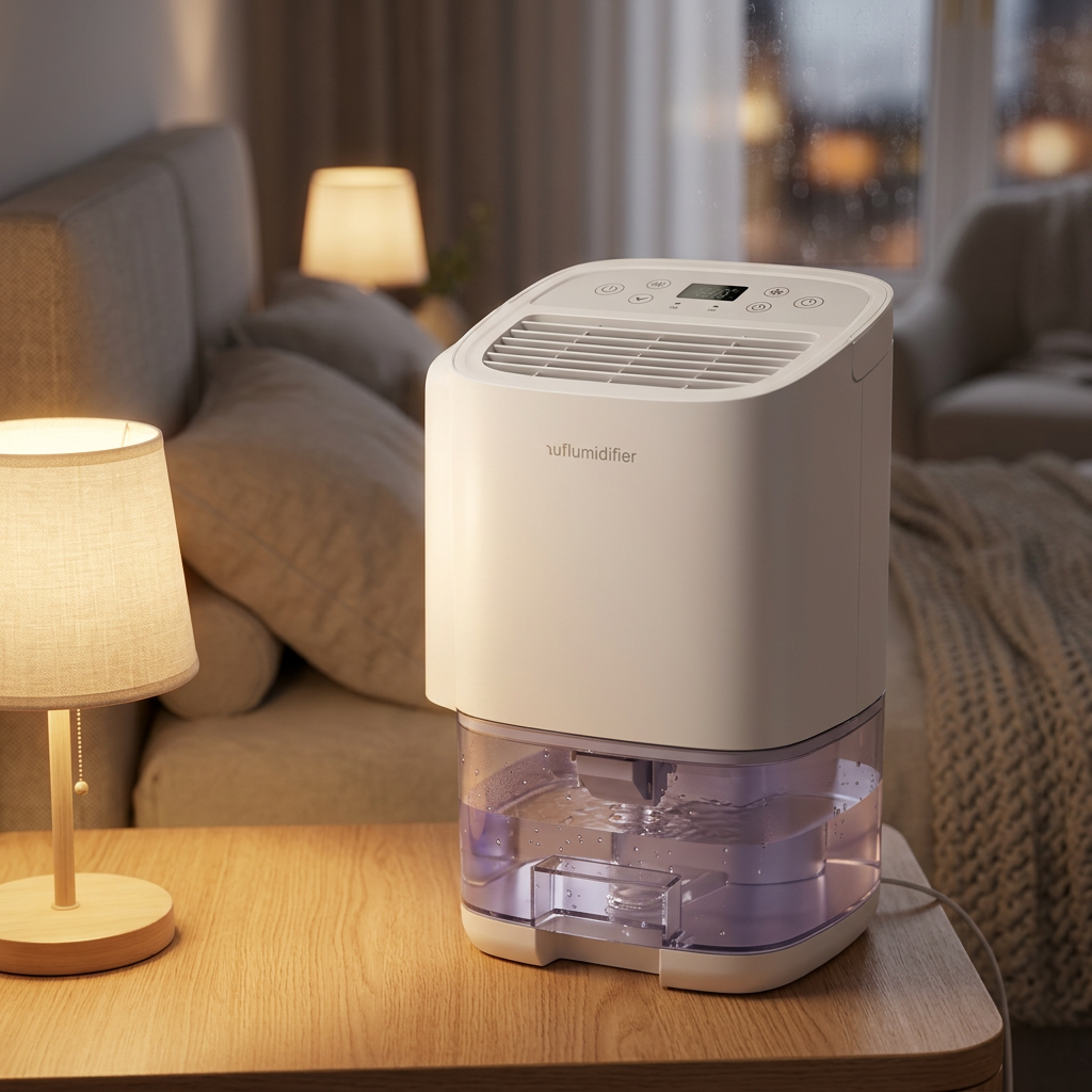 Dehumidifier Home Portable Compact - White lifestyle