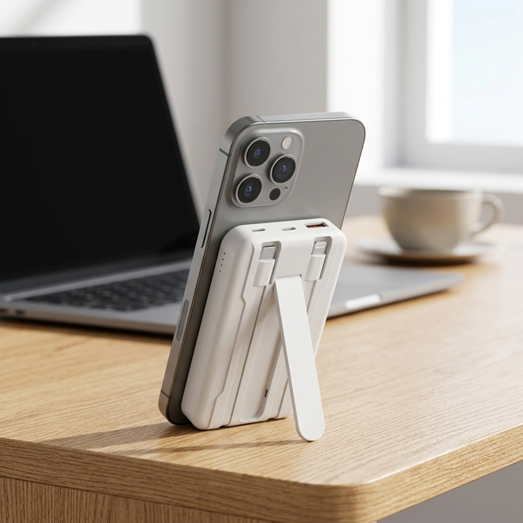Power Bank Magnetic - White lifestyle