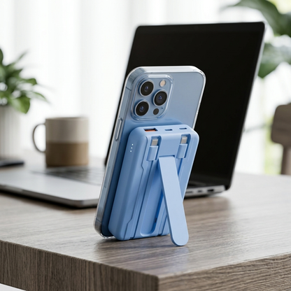 Power Bank Magnetic - Blue lifestyle