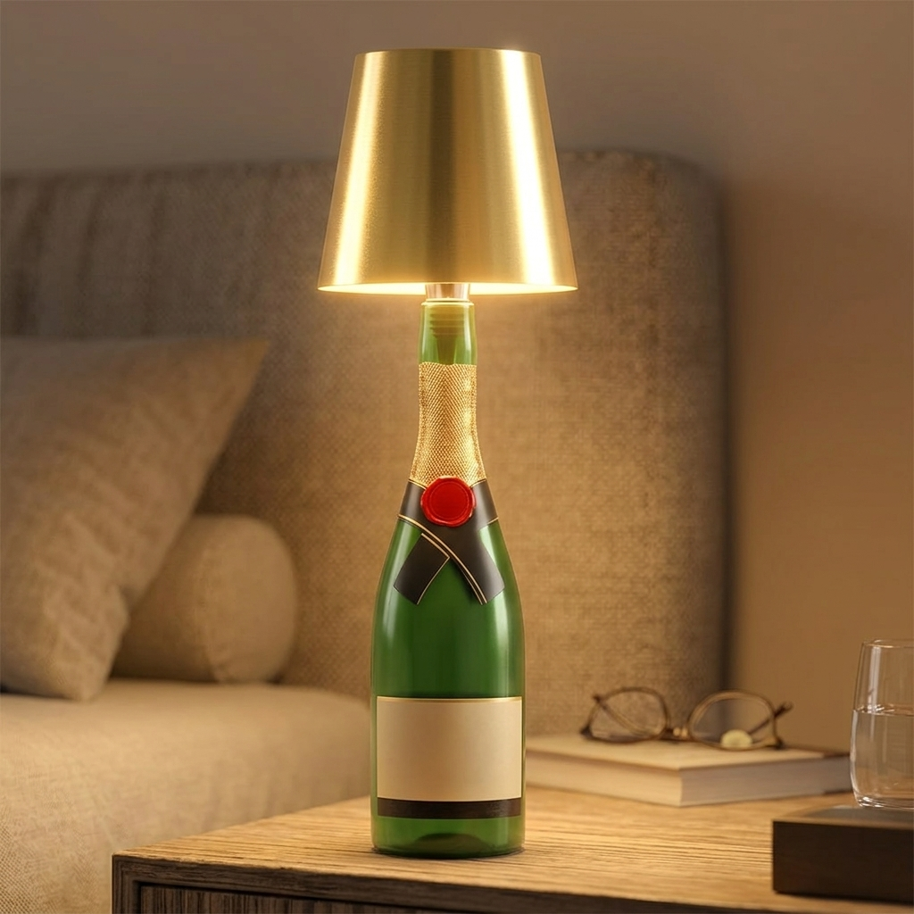 Bottle Lamp - Gold lifestyle