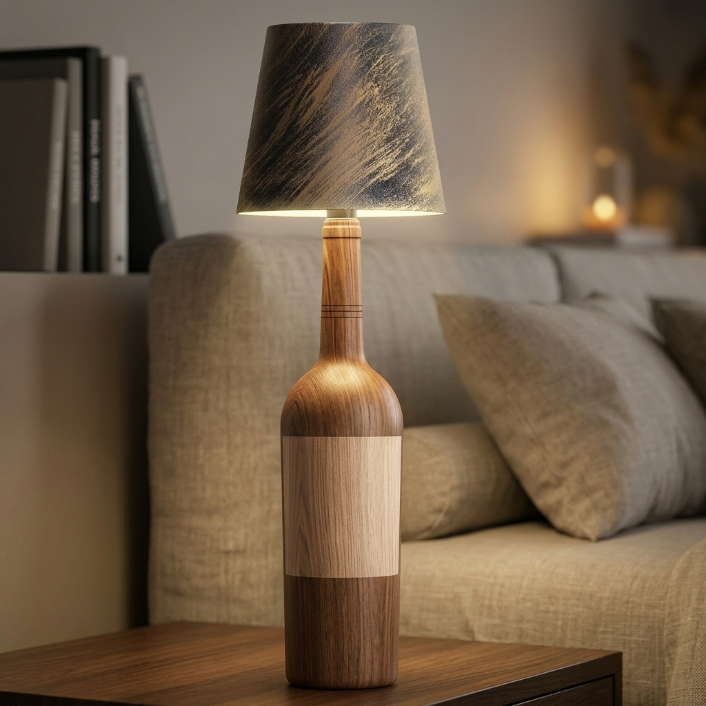 Bottle Lamp - Wood lifestyle