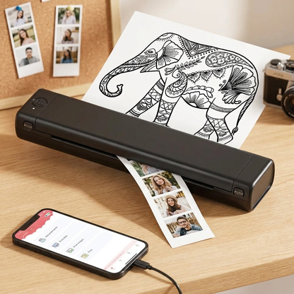 Portable Thermal Printer - Black lifestyle