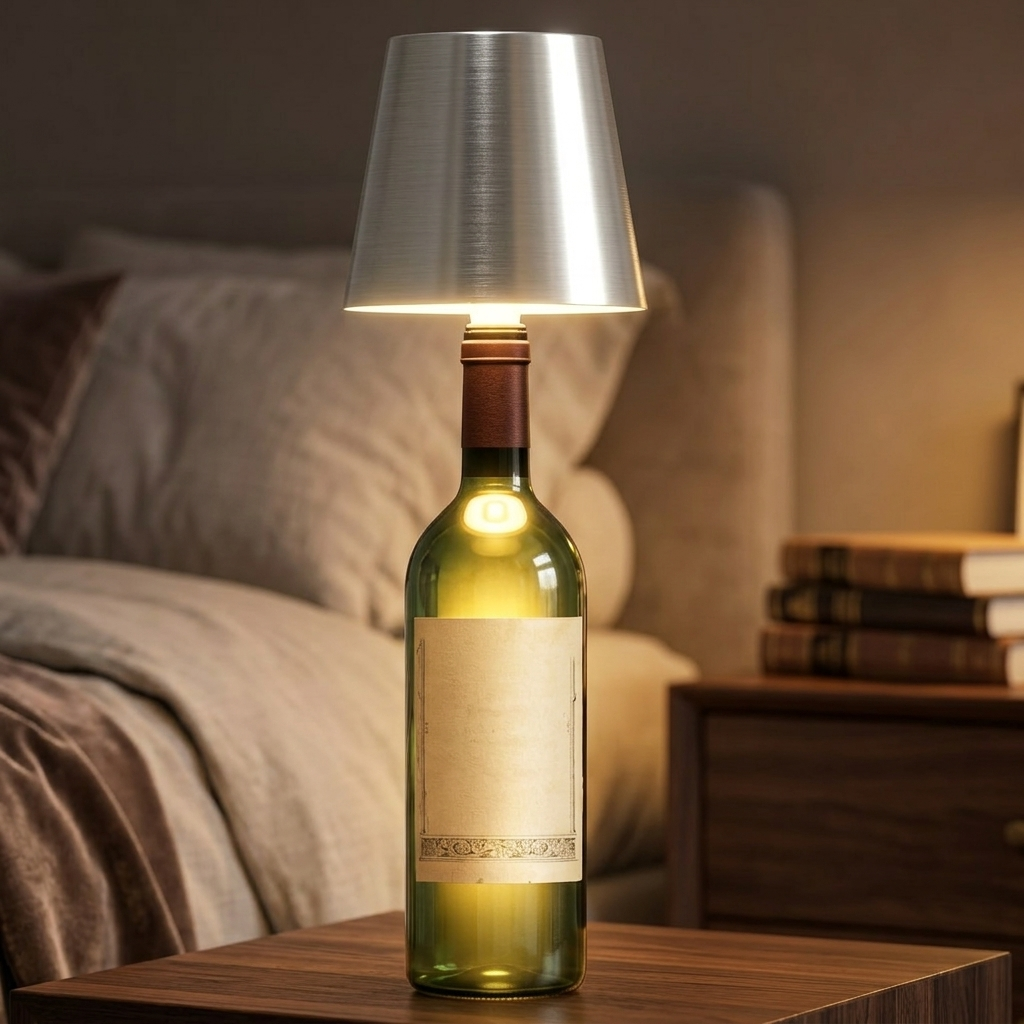 Bottle Lamp - Silver lifestyle