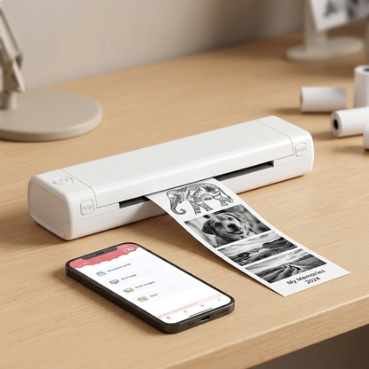 Portable Thermal Printer - White lifestyle