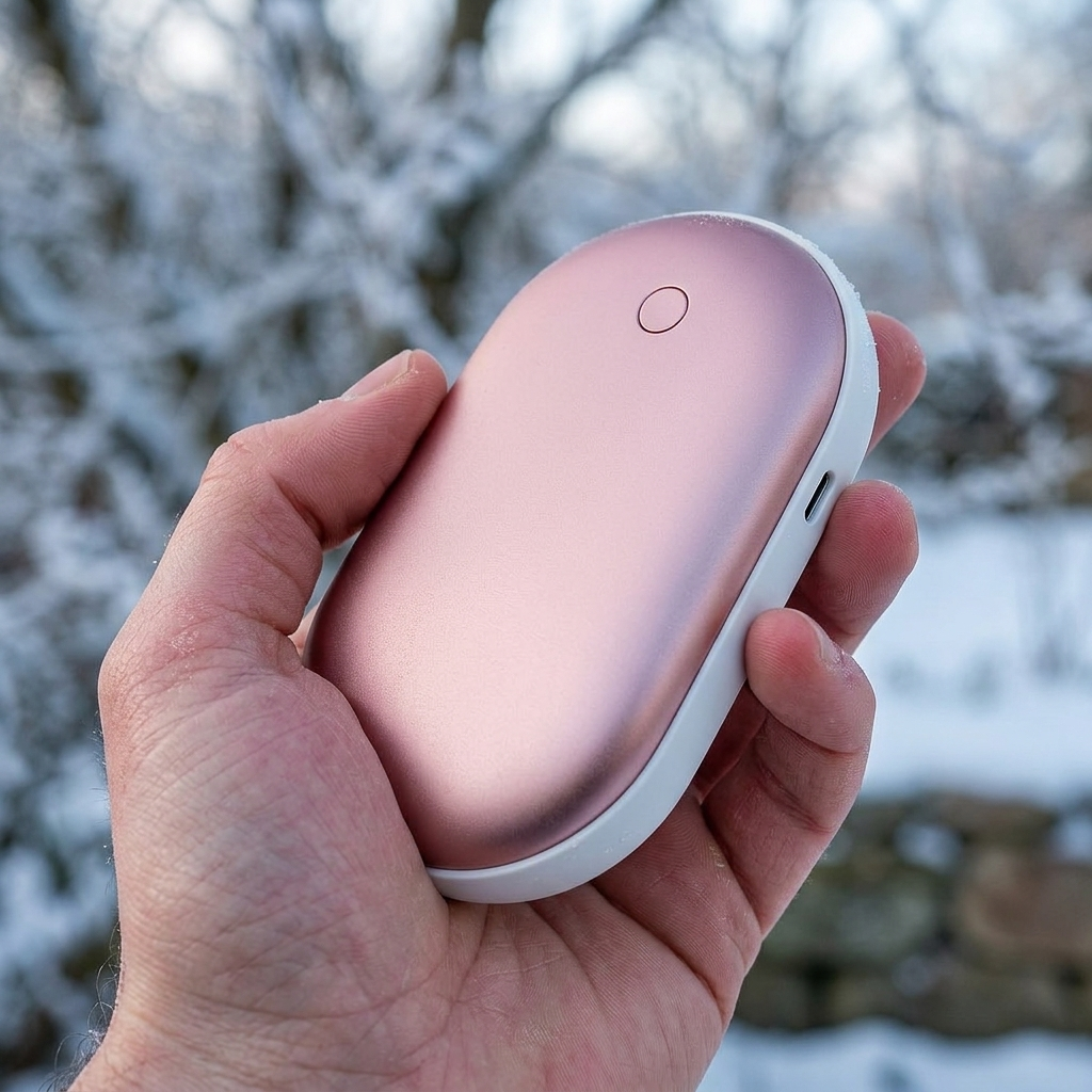 Hand Warmer Power Bank Rose gold lifestyle