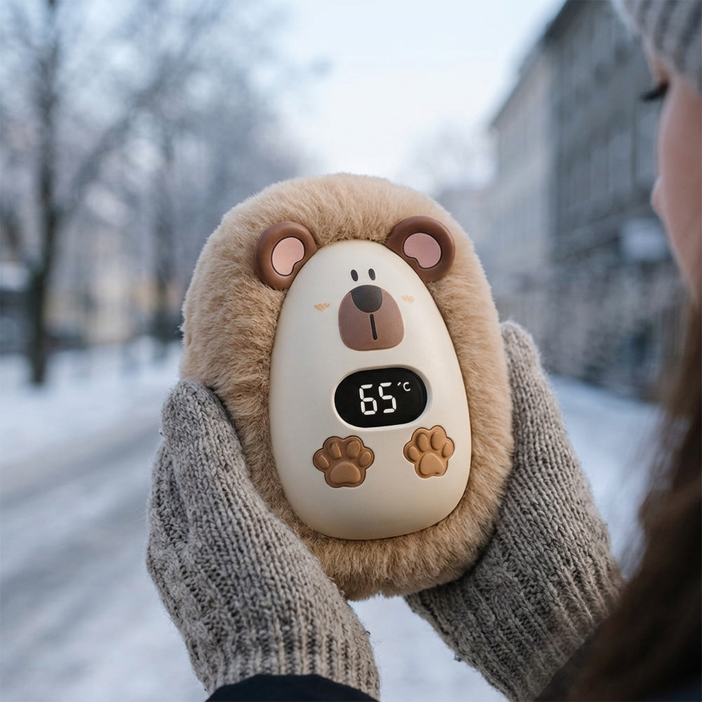 Hand Warmers Plush Beige lifestyle