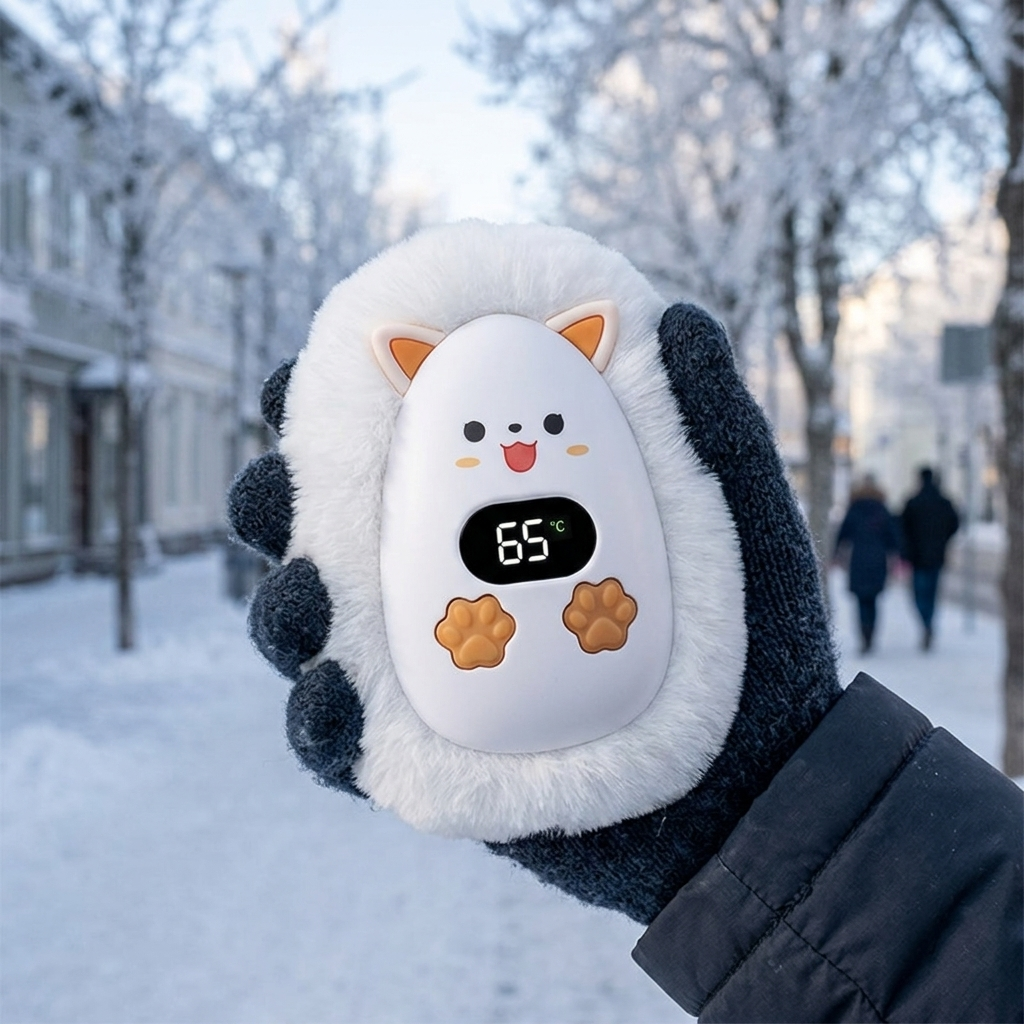 Hand Warmers Plush White lifestyle