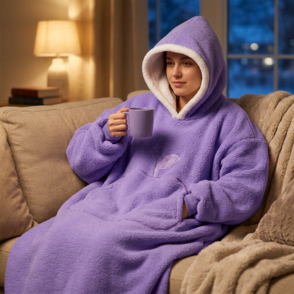 Oversized Hoodie Blanket Purple lifestyle