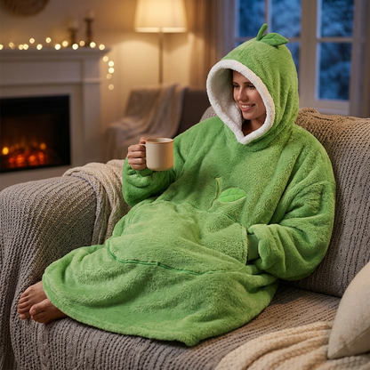Oversized Hoodie Blanket Green lifestyle