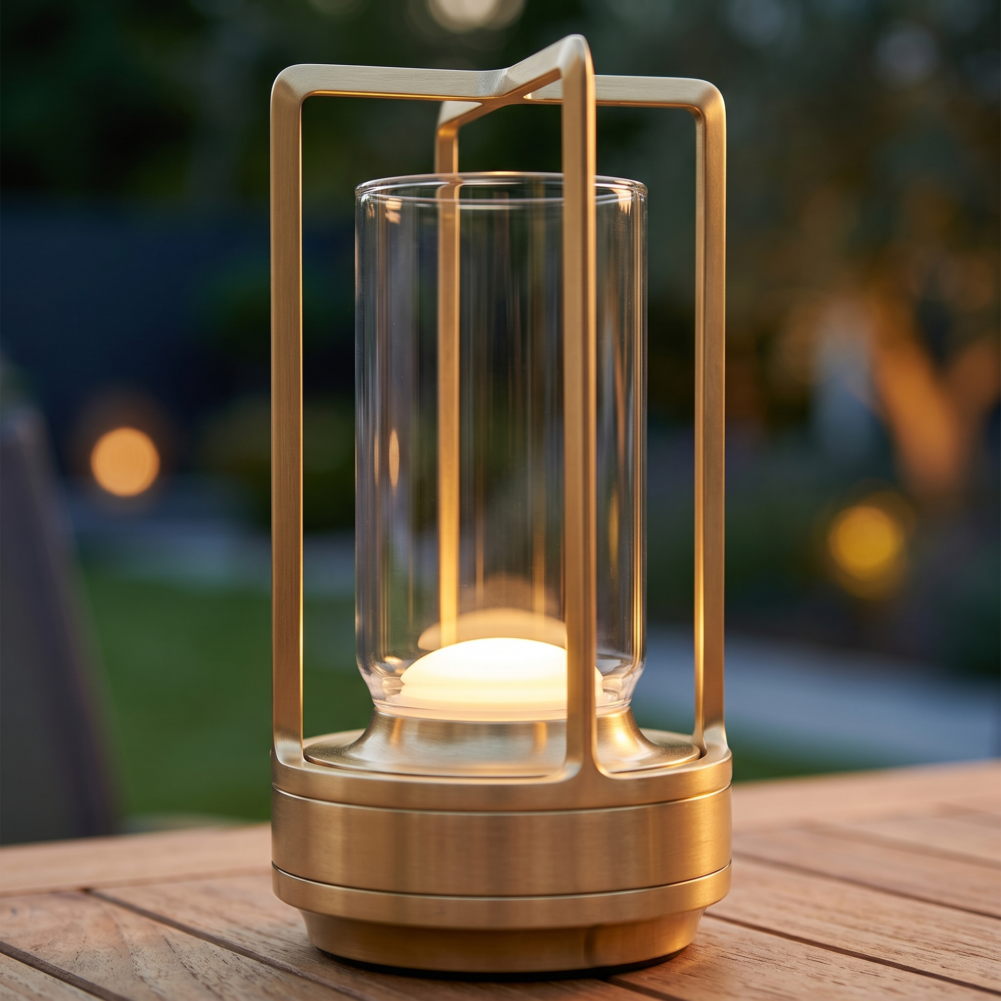 Outdoor lantern lamp - Gold - lifestyle