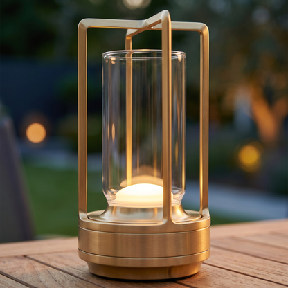 Outdoor lantern lamp - Gold - lifestyle
