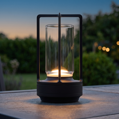Outdoor lantern lamp - Black - lifestyle