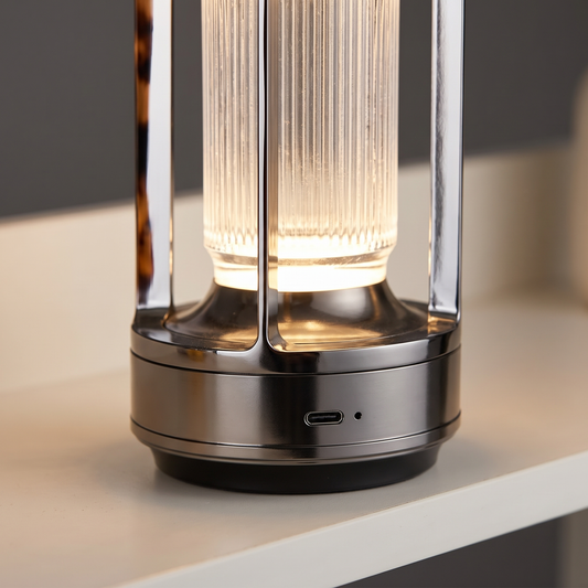 Cylinder LED accent lamp - Silver - lifestyle