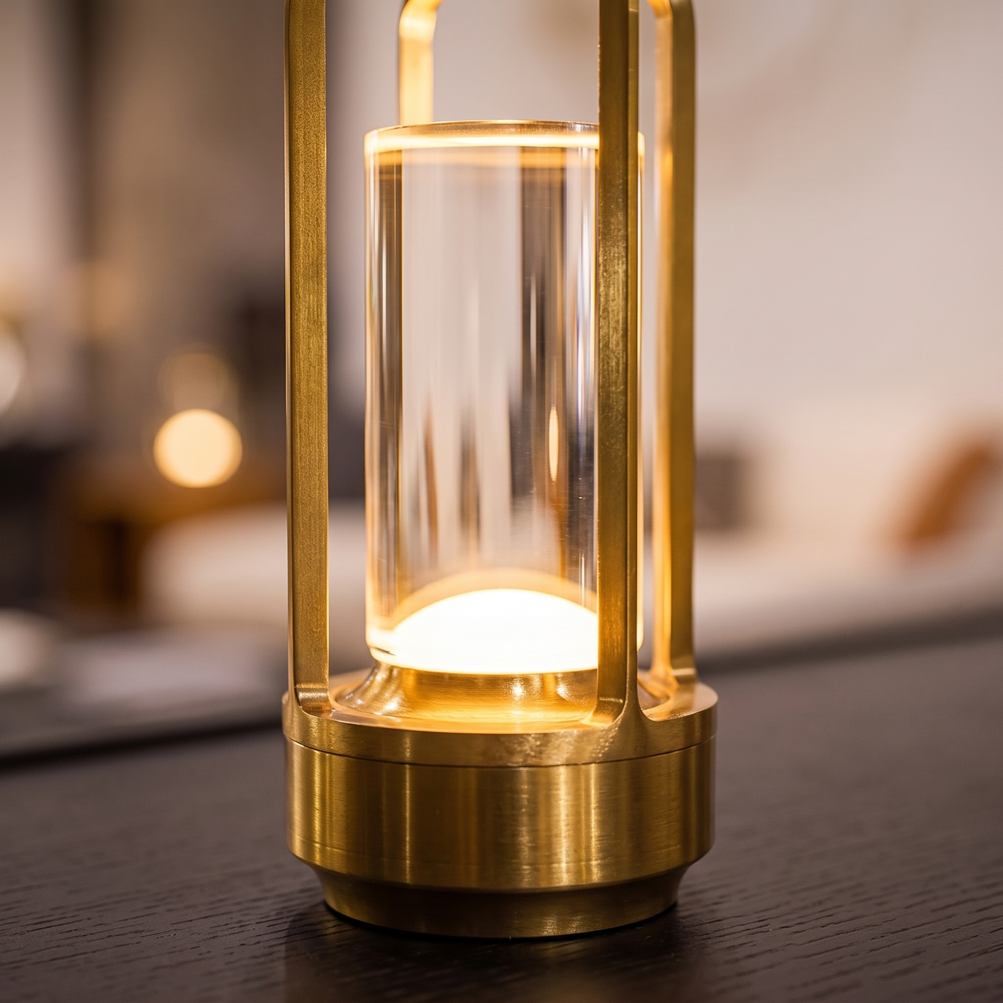 Cylinder LED accent lamp - Gold - lifestyle