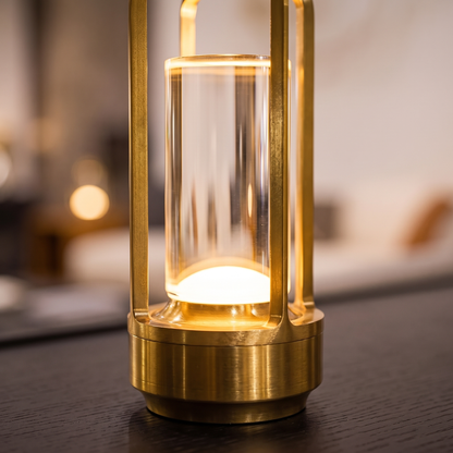 Cylinder LED accent lamp - Gold - lifestyle