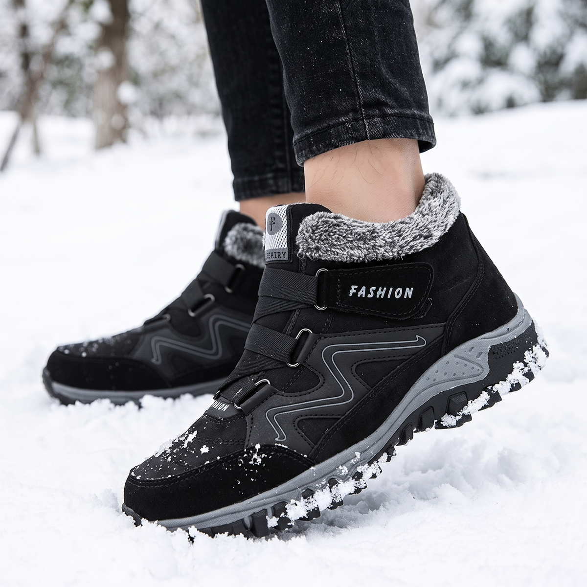 Women's winter boots - Black - lifestyle
