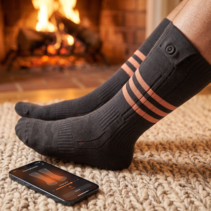 Thermal Socks with App Control - 4 Heat Levels, Rechargeable Battery, Outdoor Use