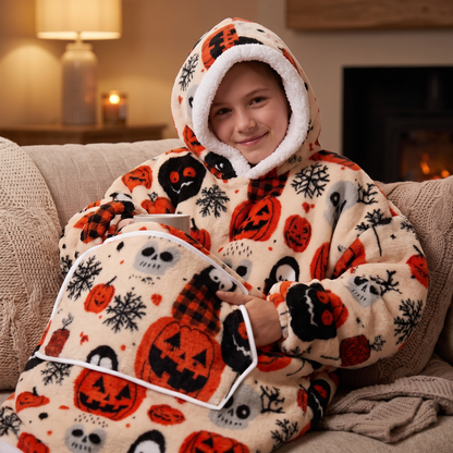 Oversized Blanket Hoodie - Wearable Hooded Blanket for Adults, Full Coverage Fit