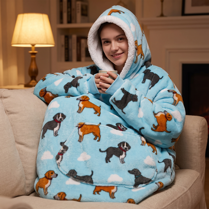 Oversized Blanket Hoodie - Wearable Hooded Blanket for Adults, Full Coverage Fit