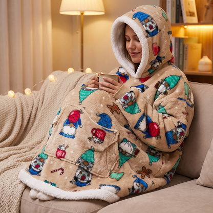 Oversized Blanket Hoodie - Wearable Hooded Blanket for Adults, Full Coverage Fit