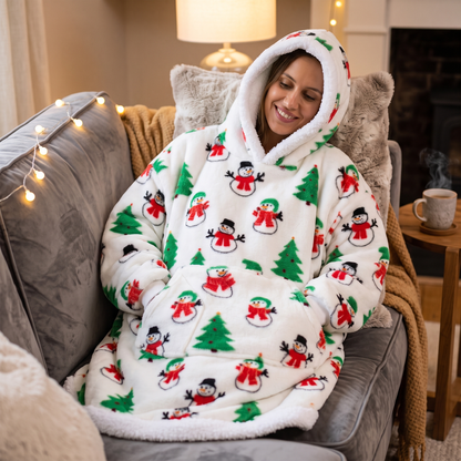 Oversized Blanket Hoodie - Wearable Hooded Blanket for Adults, Full Coverage Fit