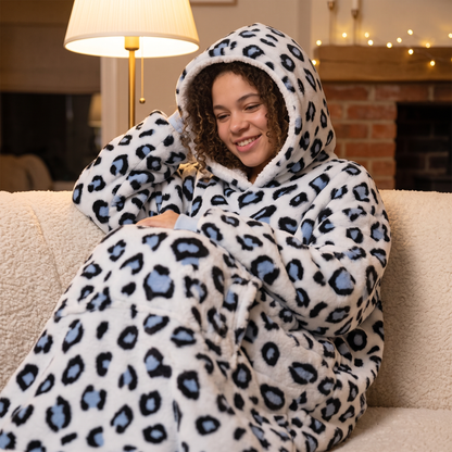 Oversized Blanket Hoodie - Wearable Hooded Blanket for Adults, Full Coverage Fit