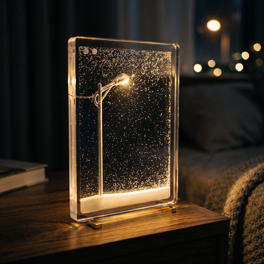 Snowfall Lamp - Magical LED Ambient Mood Lighting, Decorative Winter Night Light