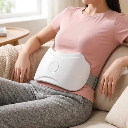 Heated belly massager worn while relaxing b12-1a0ba20b